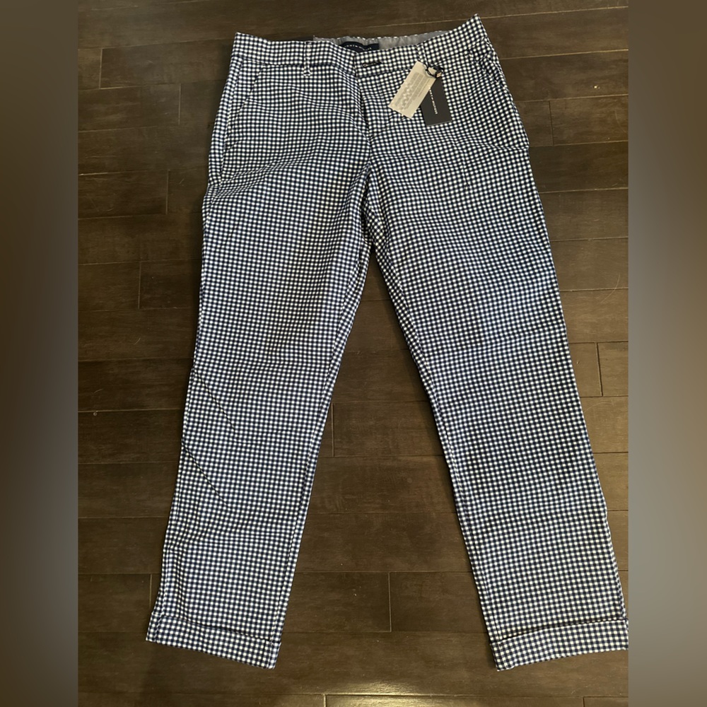 Navy checkered Chinos